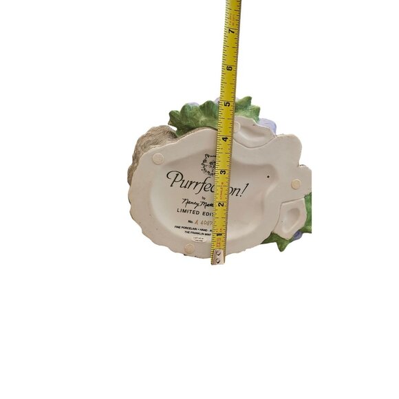 Purrfection Persian Cat Porcelain Figurine Franklin Mint By Nancy Matthews - Picture 11 of 12